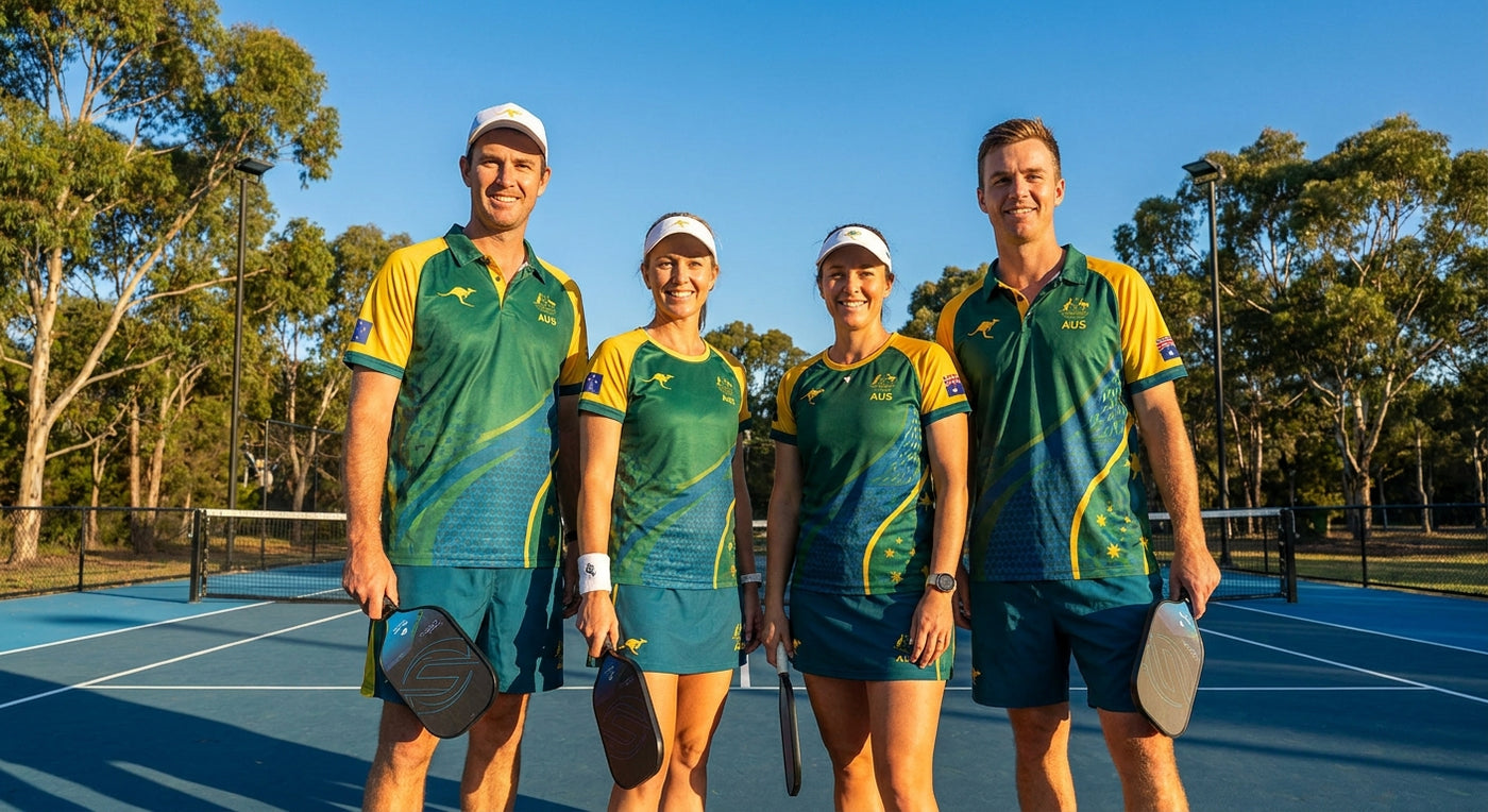Custom pickleball uniforms for Australian players