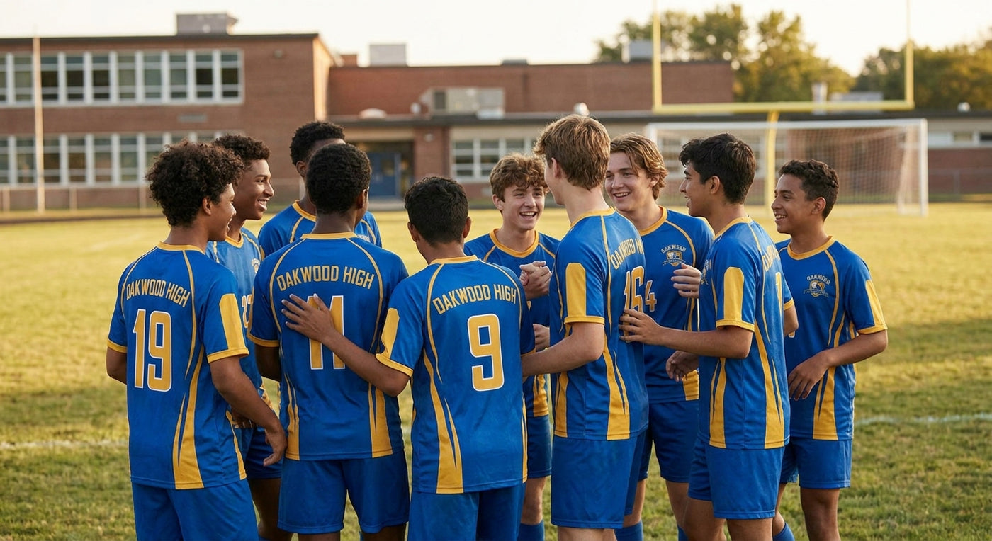 Custom soccer jerseys for school teams