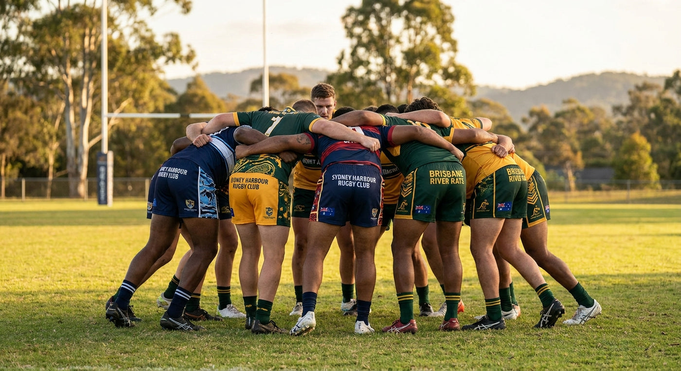Custom rugby shorts for club teams Australia